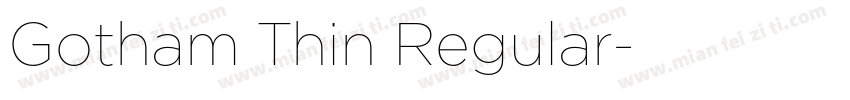 Gotham Thin Regular字体转换